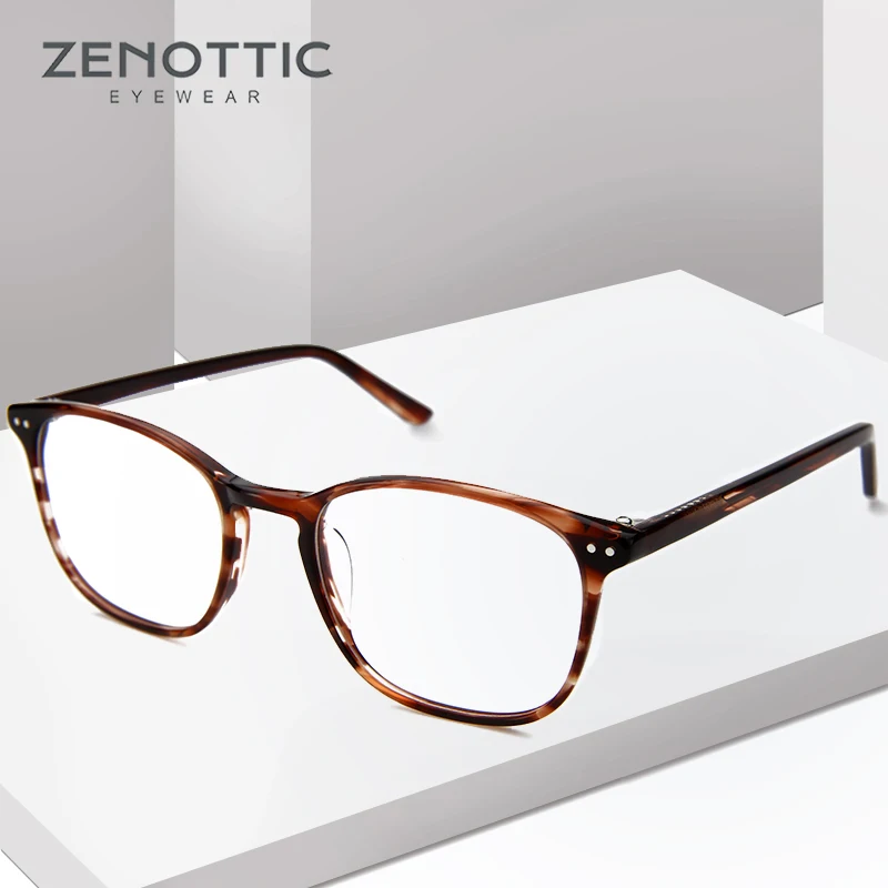 ZENOTTIC Ретро ацетатные квадратные оправы для очков женщин мужчин унисекс оправа
