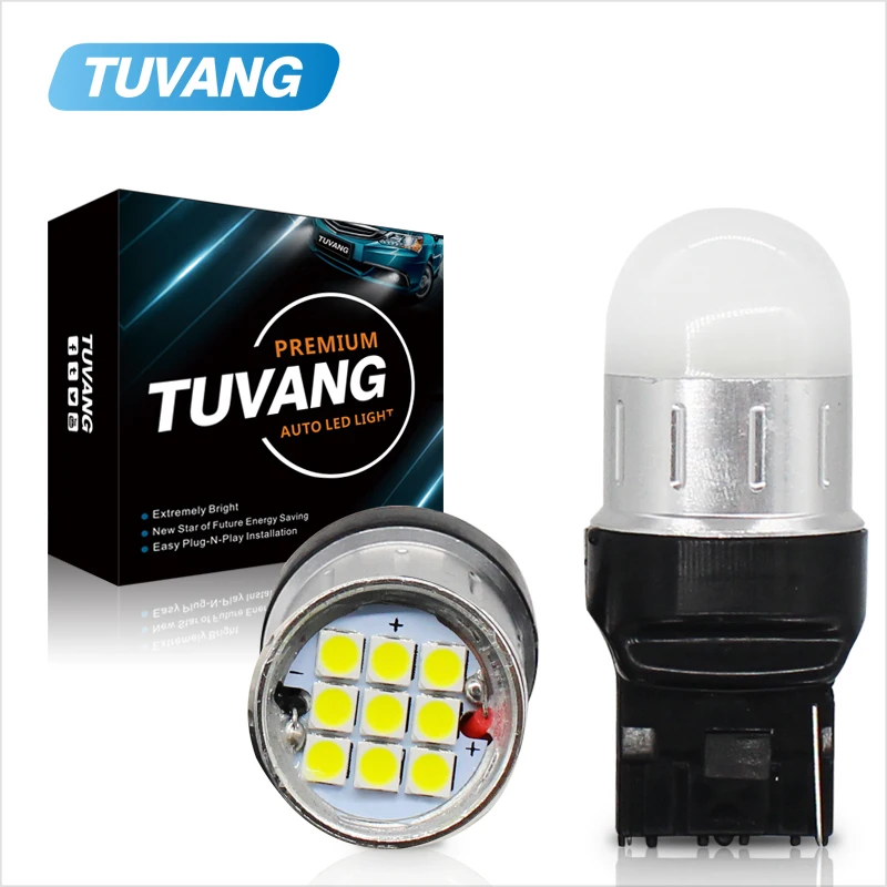 

2x T20 7440 W21W 3030 LED DRL Reverse Light Backup Reverse Lamp Tail Brake Bulb Turn Signal Light White Amber Red