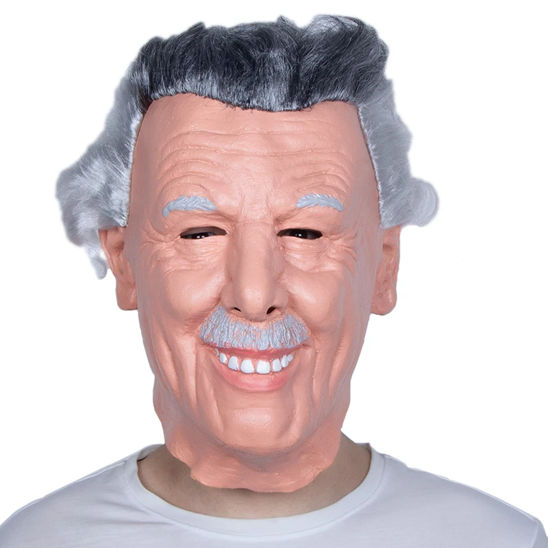 Old Man Famous Human Mask Latex Halloween Full Head Fancy Dress Costume 