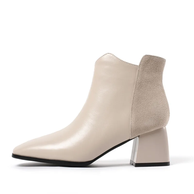 Enmayer Unies Femme Talons Beige Hiver En Mariage Automne Véritable 2018 Chaussures Cy080 Hauts À De Bottines black Cuir Partie OSfrOgn