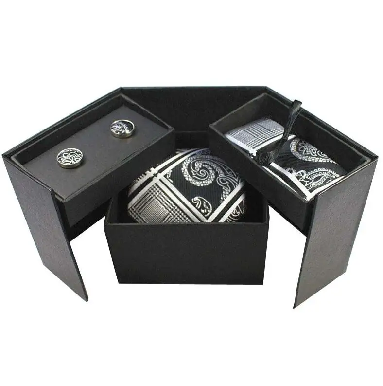 Conjunto Masculino De Gravata E Abotoaduras - Seda Cor Sólida Para Eventos Formais