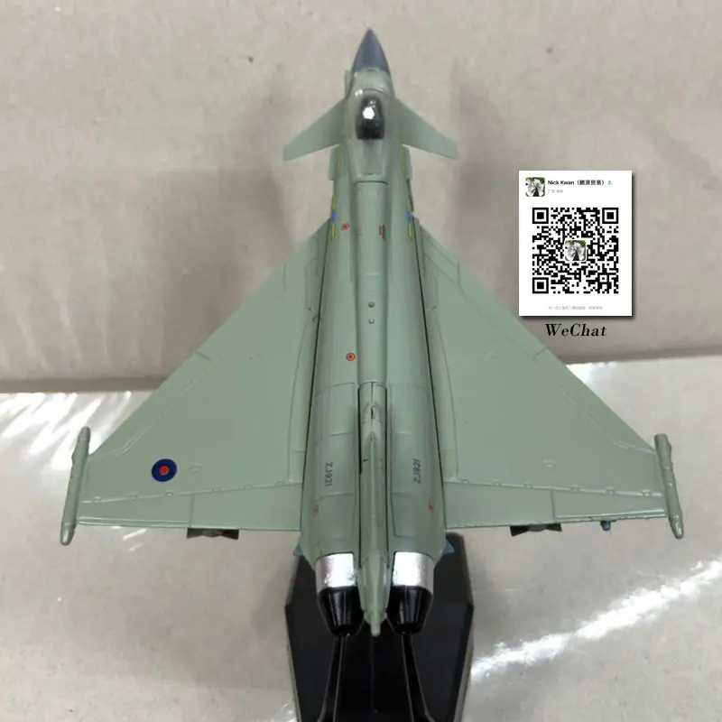 AMER 1/100 масштаб Eurofighter Typhoon EF-2000 мультирольный истребитель литой под давлением металлический военный самолет модель игрушки для коллекции, подарок