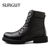 SURGUT Vancat High Quality Genuine Leather Men Boots Autumn Winter Waterproof Ankle Boots Men Riding Outdoor Working Snow Boots ► Photo 3/6