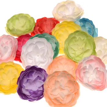 

100pcs Wedding Hair Accessories Flowers Cheap Satin Flowers for Hair Headband lotus flower DIY Flower for Hair Accessory No Clip