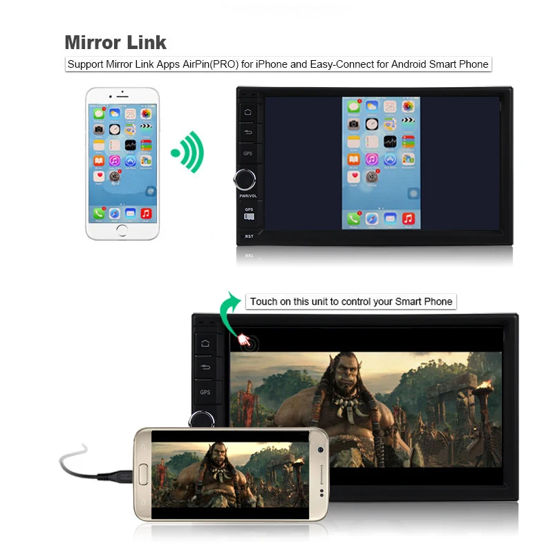 Clearance Android 7.1.2 System Double Din Universal Car Multimedia Player 7