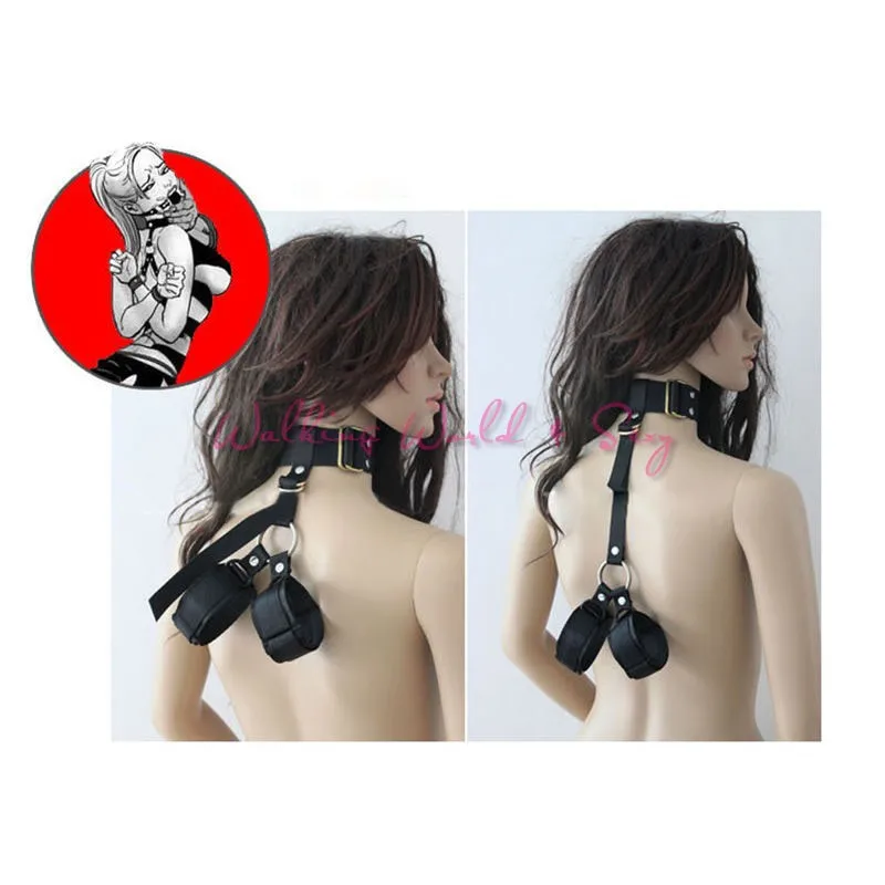Female Hands Neck Connecting Bondage Restraints Bondage Collar Fetish Bondage Sex Toys For Women Erotic Toys Cosplay Wrist Cuffs (3)