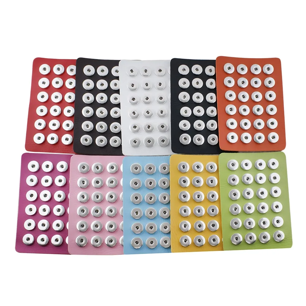 

Partnerbeads 10 Color New Snap Jewelry Display High Quality Multicolor Snap Display For 24PCS 18mm Snap Metal Buttons XX0005