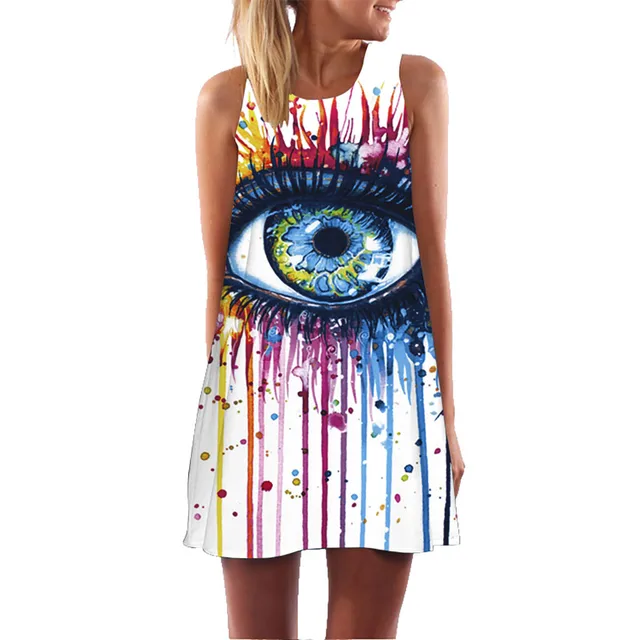 big eye shirt dress
