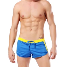 fashion boxer shorts solid casual shorts men patchwork fitness pockets low elastic loose shorts 5 colors 5P0429