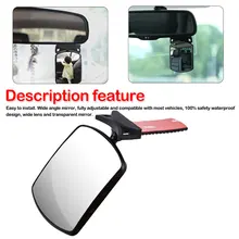 Adjustable Safe Baby Car Mirror for Rear View Facing Back Seat for Infant Child Backseat Shatterproof Mirror