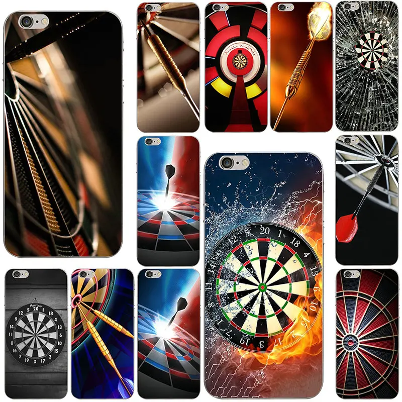 Dart Board Coque Cover for iPhone 6 6S Plus 7 8 X XR XS Max 5 5S 5C SE 4 4S Bags Soft TPU Silicone Mobile Phone Case |