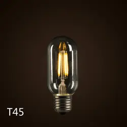 Творческий Светодиодная лампа E27 110 В/220 В 4 Вт T45 нити EDISON ЛАМПЫ 360 градусов теплый белый энергии сохранение Свет Бесплатная доставка