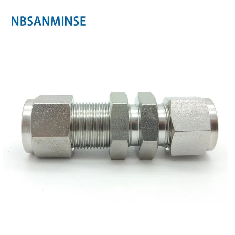 

5 PCS / Lot Bulkhead Union Stainless Steel SS316L Pneumatic Fitting Plumbing Fitting High Quality Sanmin