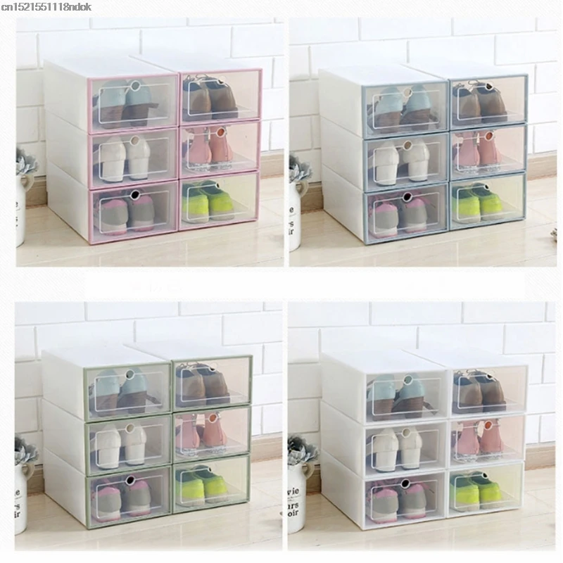 

Translucent Plastic PP Drawer Case Shoe Storage Box Organizer Stackable Boxes