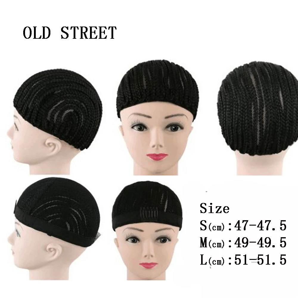 Top Sale Adjustable Black Cornrows Crochet Braid Wig Caps For Sewing Weave and Crochet Braiding Wigs Elastic Hairnet Glueless