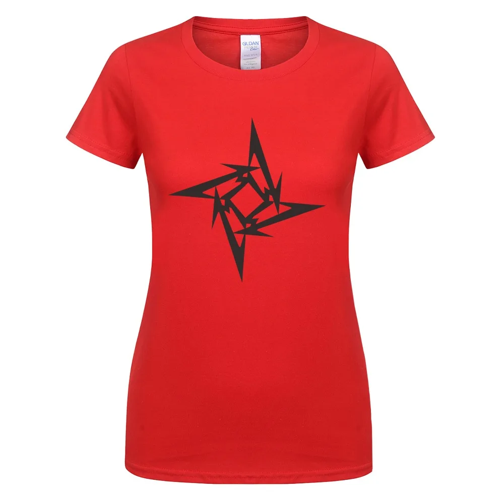 Metallica T Shirts Summer Short Sleeve Hard Metal Rock Band Women T