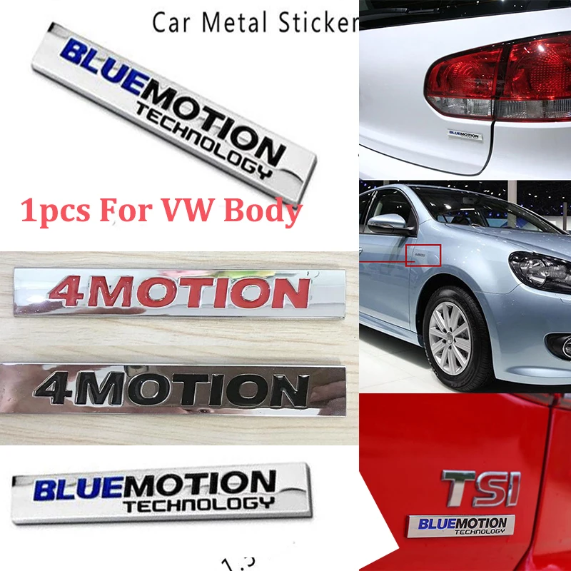 1 шт. 3d автомобильные аксессуары, автомобильные детали, Эмблема для украшения кузова для 4 движения, логотип BlueMotion, значок, металлический автомобильный Стайлинг