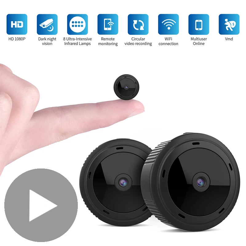 

Wi-Fi Night Vision Small Secret Micro Video Mini Camera Wifi HD 1080p With Motion Sensor Cam Camcorder IP Online DV Minicamera