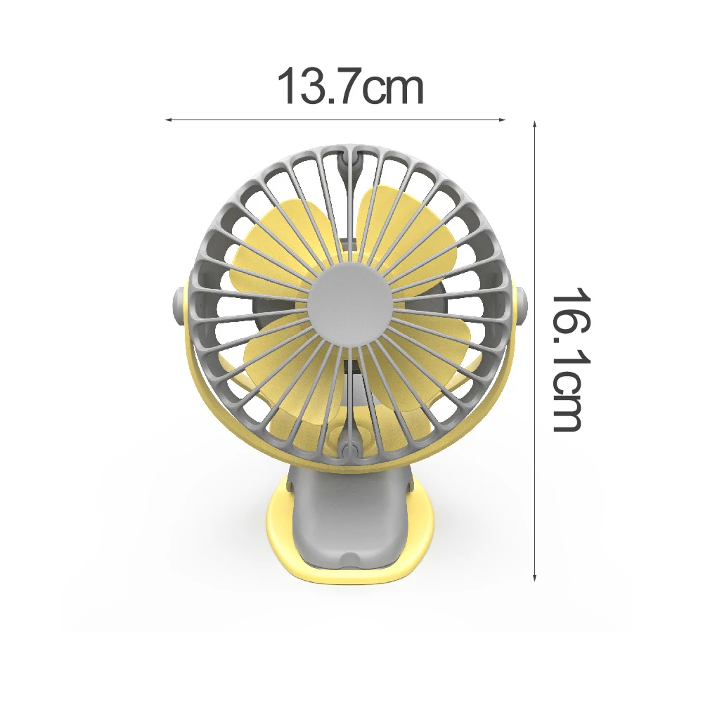 1 шт 4000 мАч 360 градусов-круглый вращающийся мини вентилятор охлаждения воздуха 4 скорости регулируемый портативный USB Перезаряжаемый Настольный вентилятор с зажимом