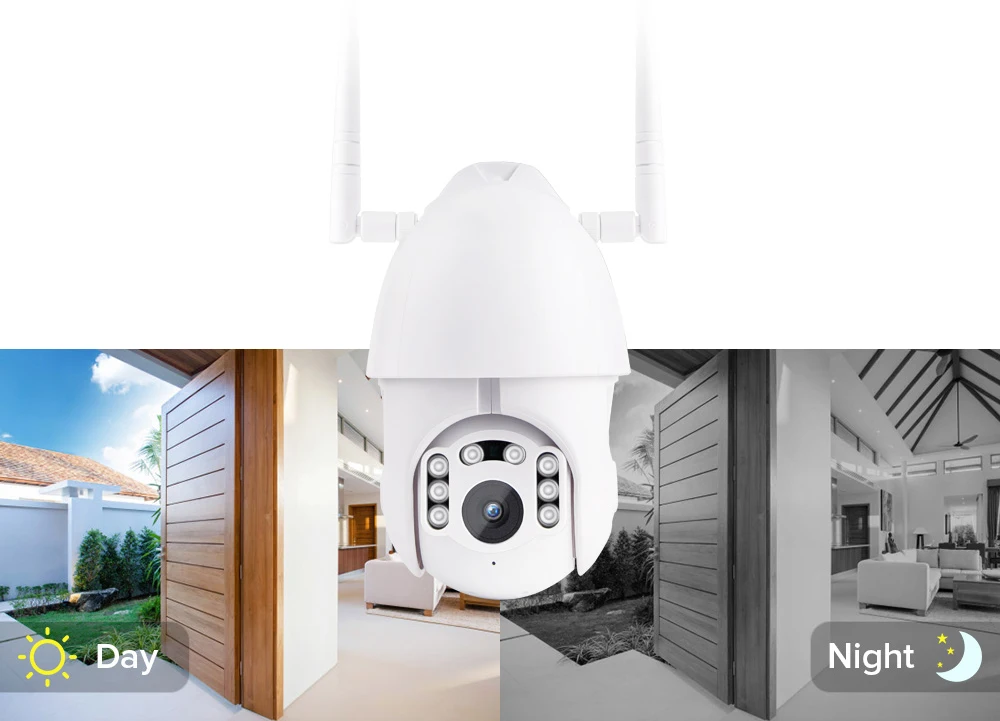 FREDI Auto Tracking Waterproof Outdoor IP Camera 1080P Speed Dome Surveillance Cameras Wireless WiFi Security CCTV Camera YCC365