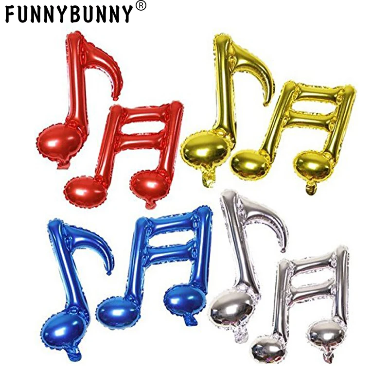 

FUNNYBUNNY Music notes Aluminum Foil Balloons for New Year Party, Event Ceremony, Anniversary, Birthday Decoration