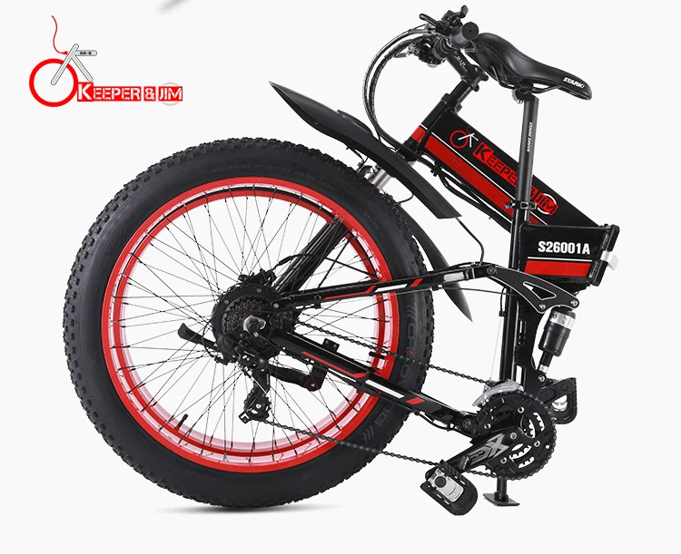 K& J 1000 Вт Ebike электрический ATV черный 26 дюймов масляный тормоз снегоход горный велосипед алюминиевый складной велосипед
