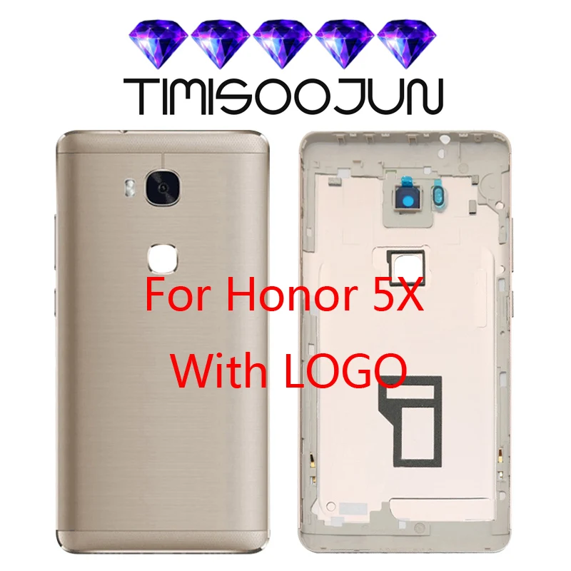 Для huawei Honor 5X X5 GR5 задняя Батарея крышка Корпус с Мощность Кнопка громкости +