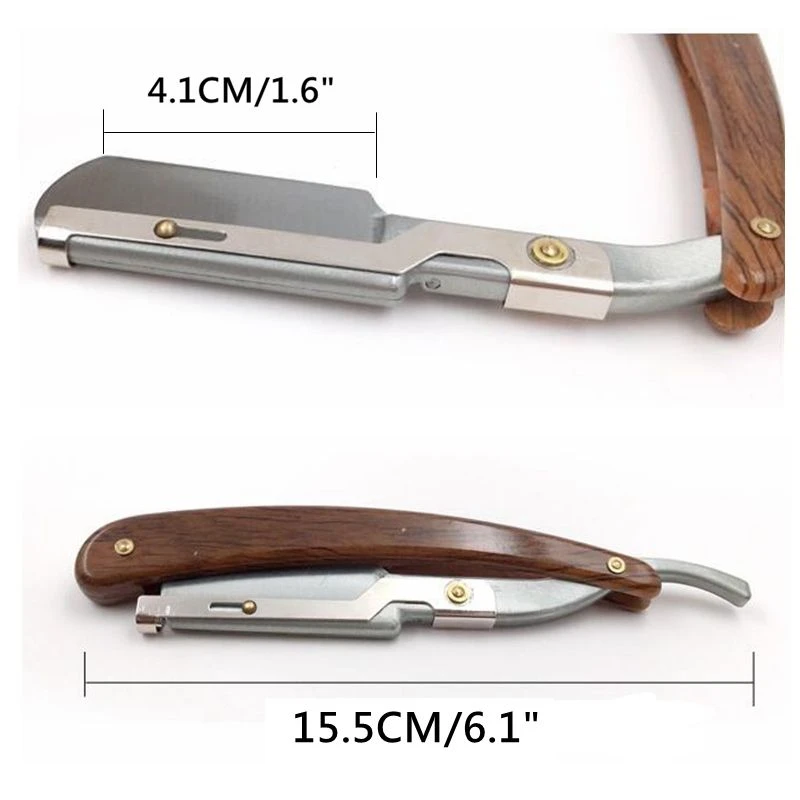 Shellhard 1pc Straight Edge Shaving Razor High Quality Plastic Handle Folding Shaver Salon Barber Tool