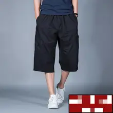 Новое поступление, летние тонкие модные повседневные мужские хлопчатобумажные шорты высокого качества, свободные, большие размеры, XL 2XL 3XL 4XL 5XL 6XL