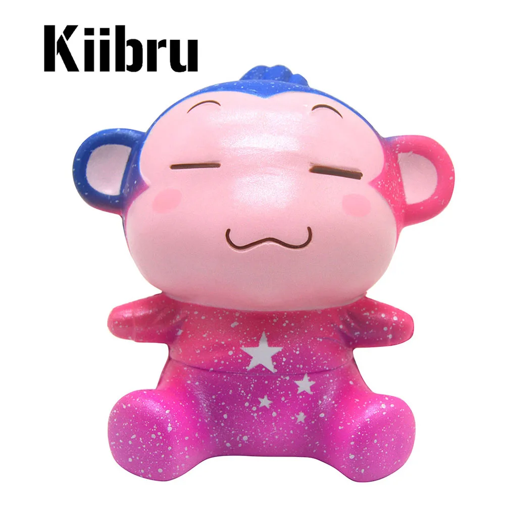 

Kiibru Cute Galaxy Monkey Squishy Super Slow Rising Animal Monkey Doll Scented Original Package Gift Toy 1PCS
