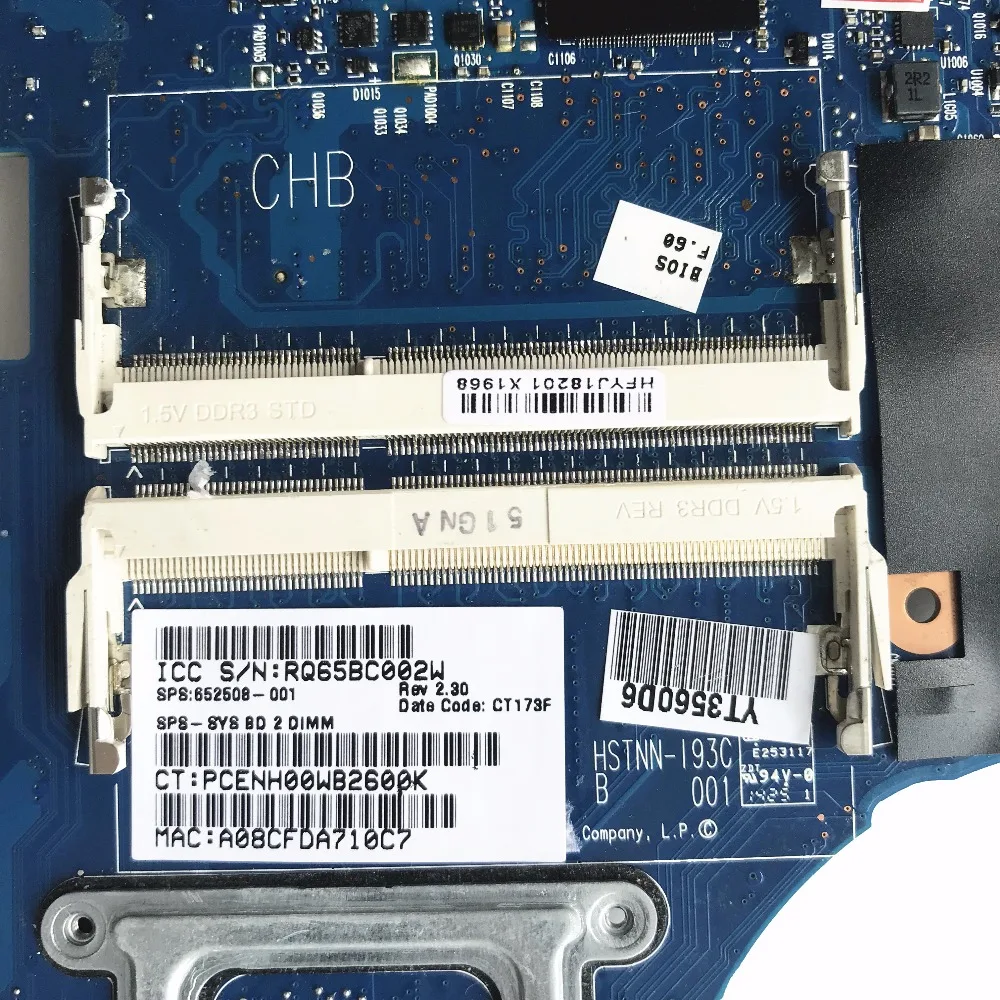 652509-001 652508-001 для hp 8760W 8760P материнская плата для ноутбука QM67 DDR3 протестированная Быстрая