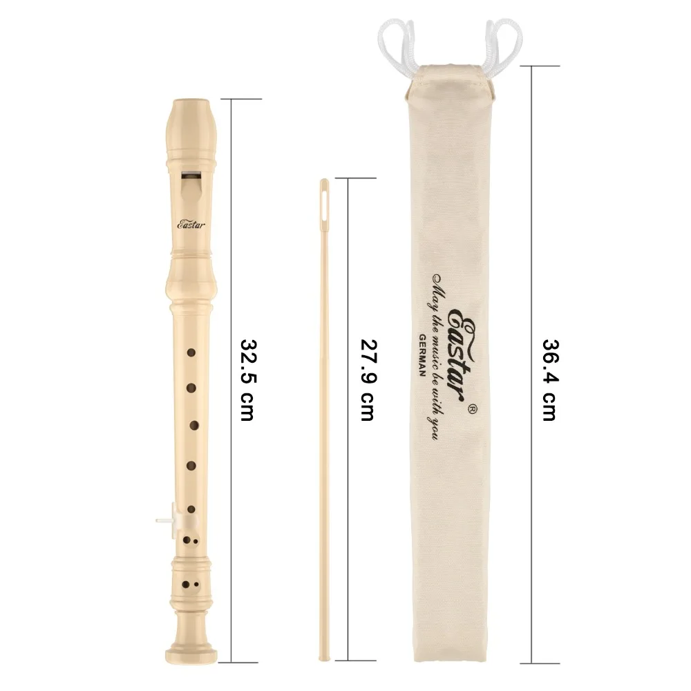 Eastar ABS сопрано C рекордер инструмент немецкий стиль пальцы натуральная длинная флейта 8 отверстий музыкальные аксессуары качество