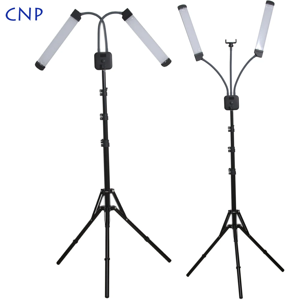 

CNP Double-arm LED Fill Light Shooting Light Y-light Photography Lamp with Stand Tripod Phone Holder For Phone Makeup Live Broad
