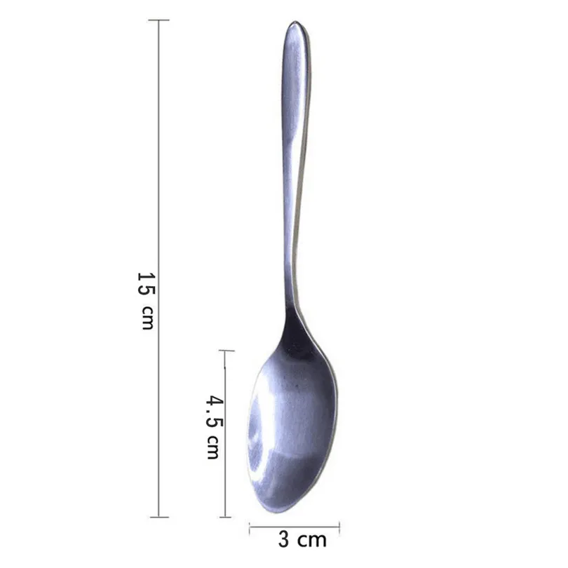 10 PCs teaspoons 15cm Small Stainless Steel Spoon Pack Of Ten Restaurant Bar Scoop Kitchen Tools Dinnerware Sets #3f28 (1)