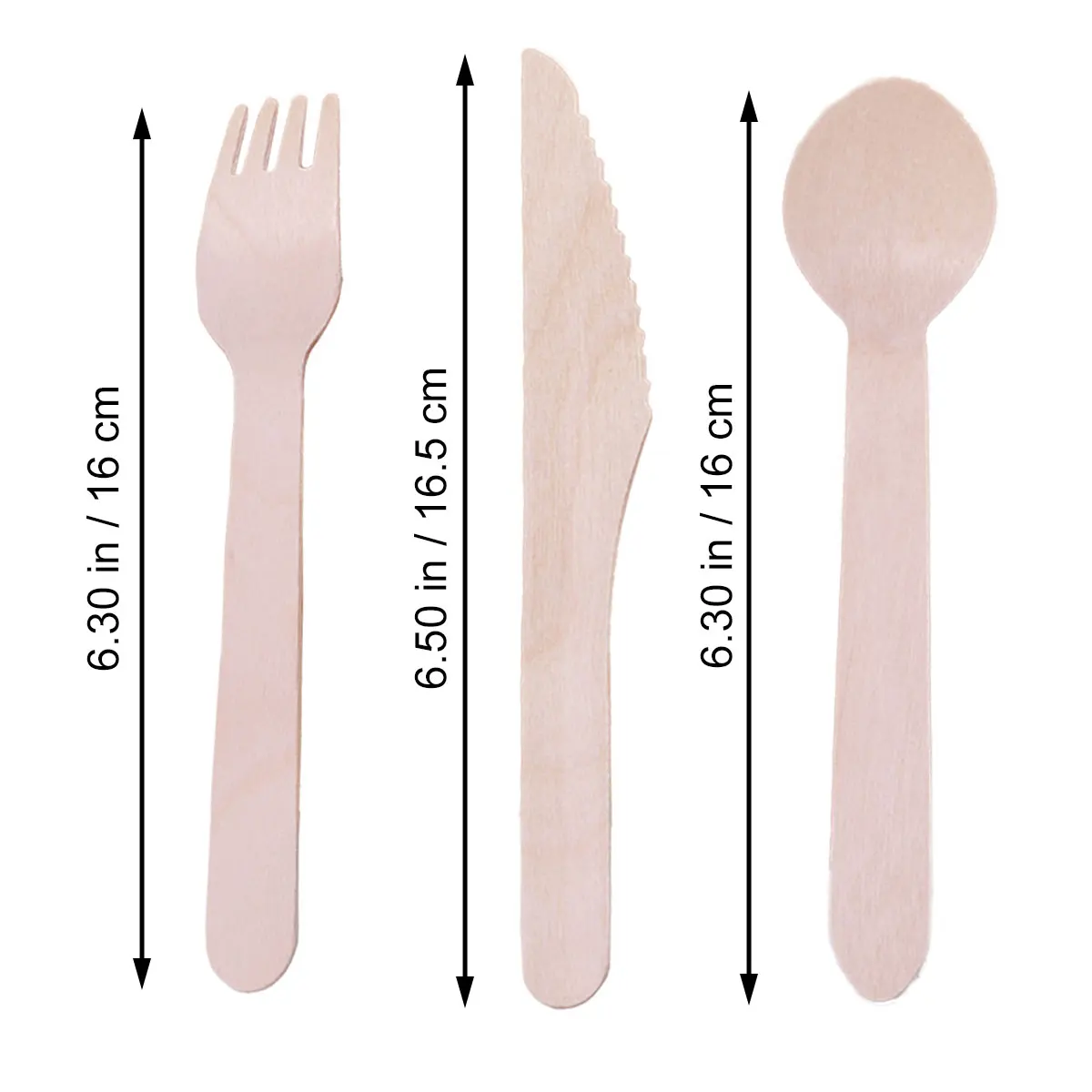 100 шт 165 мм деревянные ножи натуральная Экологичная деревянная посуда биоразлагаемые ножи для дома ресторана кухни
