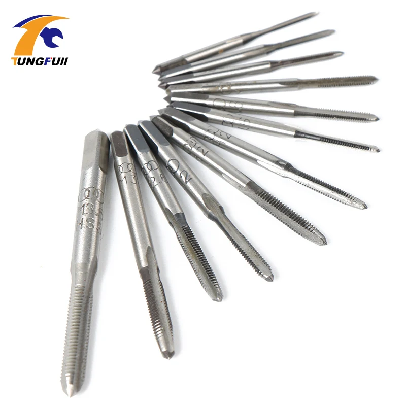 12pcs/lot Hand tap thread wire tapping threading Taps attack M1 M1.2 M1