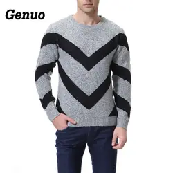 Genuo Color Block Sweater Autumn Fashion Classic Patchwork Men Pullover Tops Pull Homme Striped Long Sleeve O-Neck Slim Sweater Genuo Color Block Sweater Autumn Fashion Classic Patchwork Men Pullover Tops Pull Homme Striped Long Sleeve O-Neck Slim Sweater