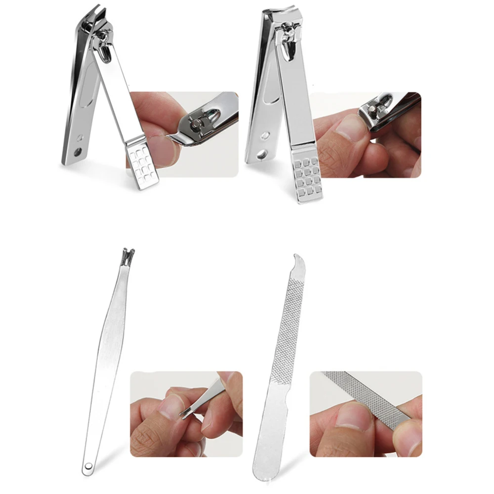 15Pcs Toe Nail Clippers Nail Cutter Trimmer Ear Pick Grooming Kit Manicure Set Podiatry Pedicure Care Tool Dropshipping J11