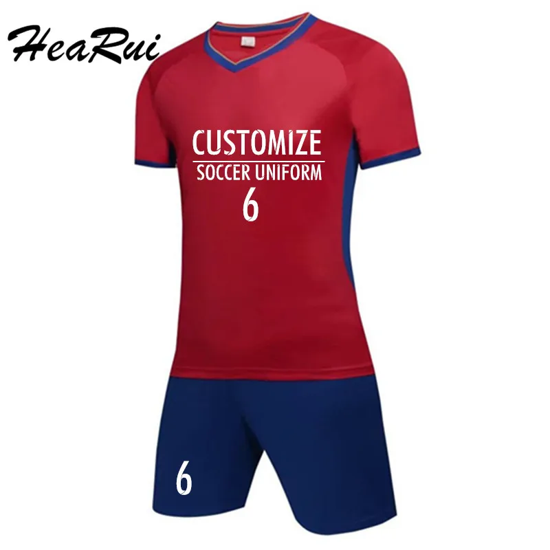 Man Soccer Jersey Sets Personalized Custom LOGO Name Number Blank