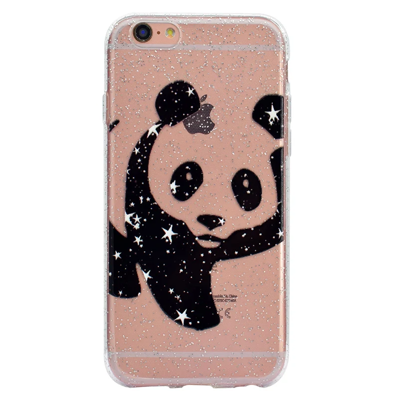cute cartoon glitter silicone case iphone 5 6 s 7 plus (12)