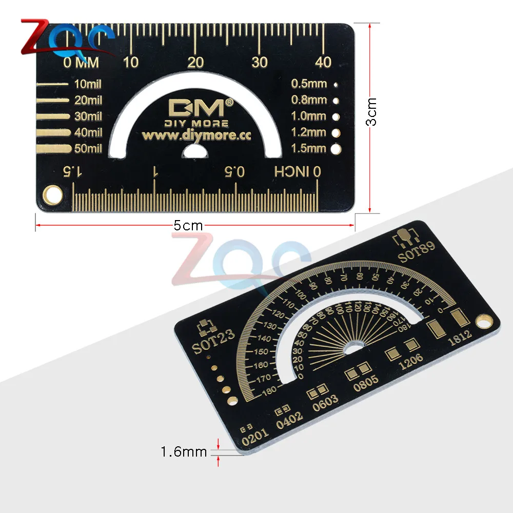 Многофункциональная линейка PCB 4 см измерительный инструмент резистор