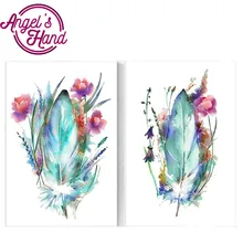 5d алмазная картина на заказ eigen foto акварельные перья attrape reves plumes Мандала Алмазная Картина вышитая крестиком