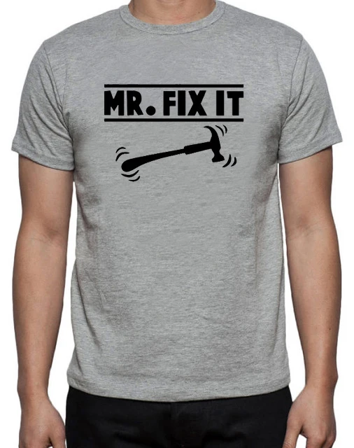 Семейные комплекты «Mr Broke It and Mr Fix It» футболки с короткими рукавами для папы и ребенка, одежда для всей семьи цена за одну