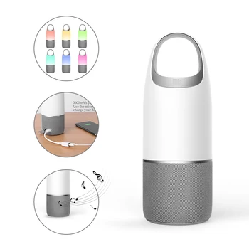 

NILLKIN 2 in 1 Power Bank Bluetooth Speaker wireless bass tf card music box multi-color LED Lamp Bedroom office Packing bag