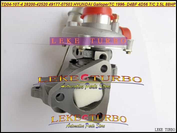 TD04-10T-4 28200-42520 49177-07503 Turbo Turbocharger For HYUNDAI Galloper TC 1996- Engine D4BF (4D56 TC) 2.5L 88HP