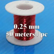 Полиуретановая эмалевая проволока, медная проволока, эмалированная, ремонтная 0,25 мм* 50 м/шт QA-1-130