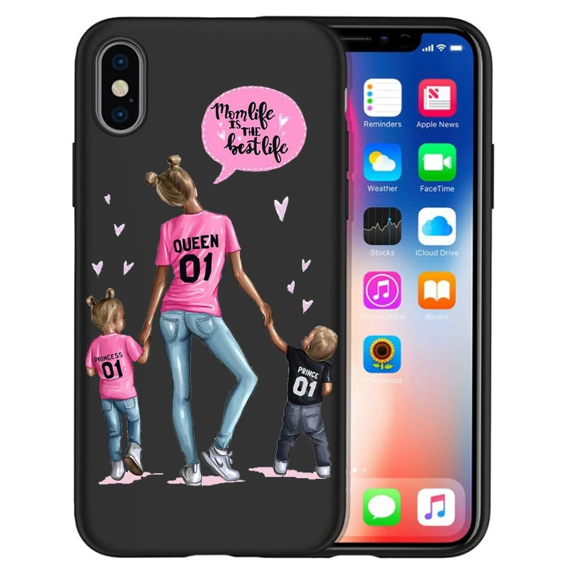 Чехол для iPhone X, модный, супер мама, девочка, для Iphone 5, 5S, 6, 6 S, 7, 8 Plus, X, XS, Max, XR, мягкий силиконовый чехол, Etui - Цвет: 05