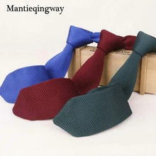 Mantieqingway для Мужчин Вязаные Галстуки для шеи мужские Узкие галстуки классические полосатые и клетчатые тонкие шейные платки для мужчин Свадебный галстук-бабочка