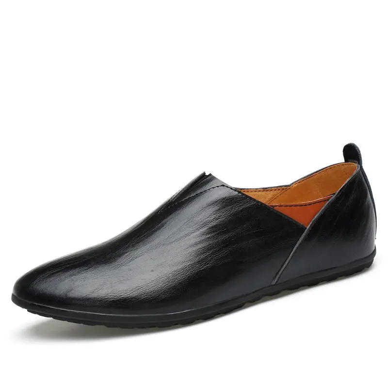 Удобная мужская обувь ручной работы из натуральной кожи; повседневная мужская обувь на плоской подошве; дизайнерская обувь для вождения из мягкой кожи; Мужская обувь; Прямая поставка