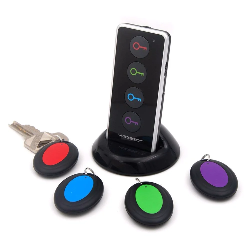 

Wireless Key Finder RF Item Locator LED Flashlight Keys Wallet Pet Locator with Sound Alarm 1 Transmitter + 4 Receivers